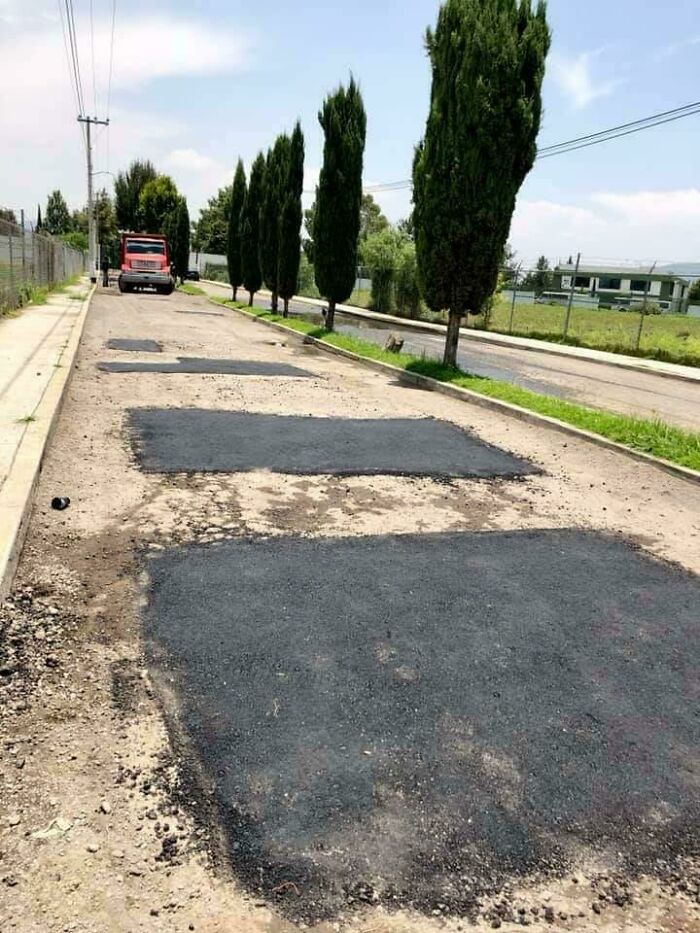 My Town In Mexico Announced The Repairment Of Potholes With This Picture