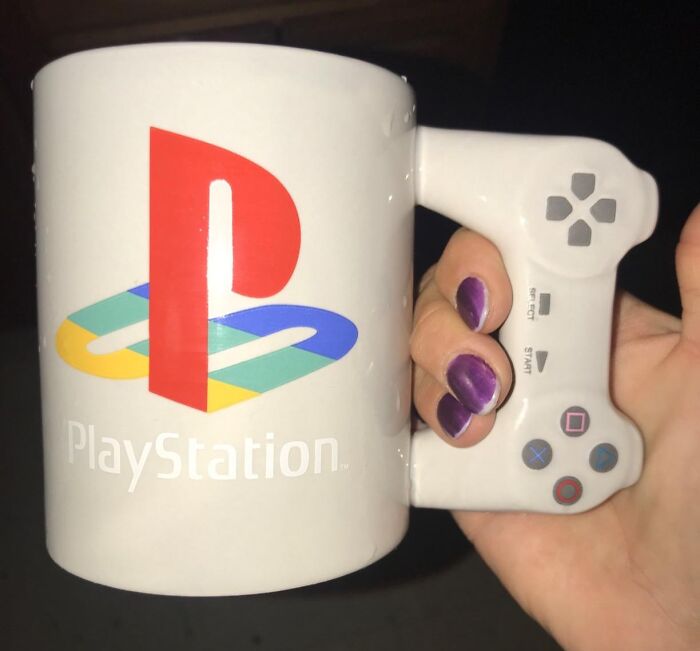 Start Your Day With Power Using a Playstation Controller Mug
