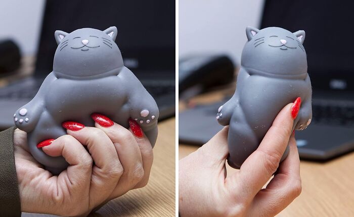 Rather Squeeze This Kitty Stress Relief Toy Than Take It Out On Your Colleague 