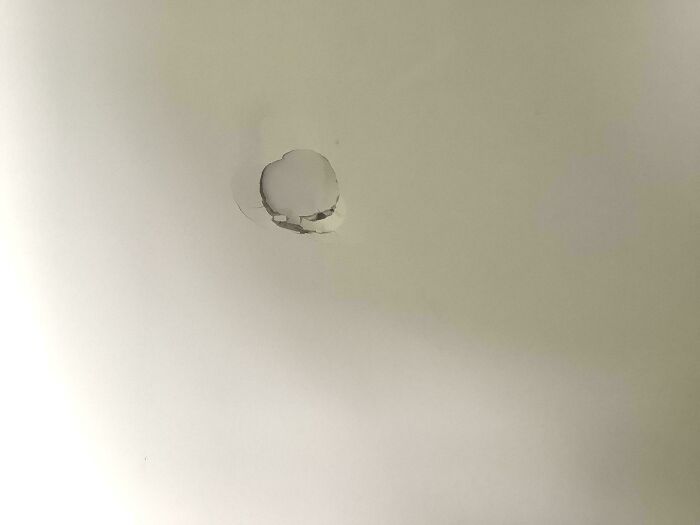 Hole In The Wall My 10yr Old Made Because He Couldn’t Have His iPad