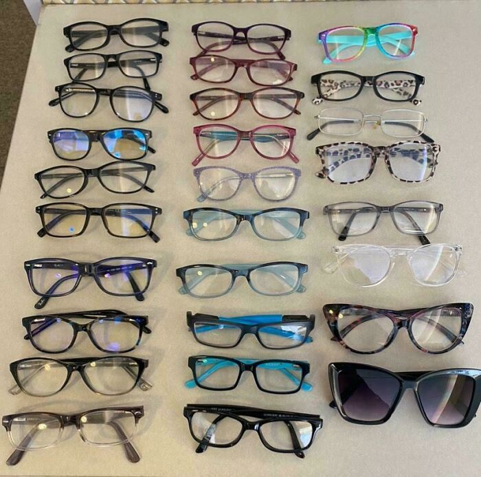 My Daughter's Elementary School Emailed This Photo So Parents Can Claim Lost Glasses. The School Only Has 190 Students