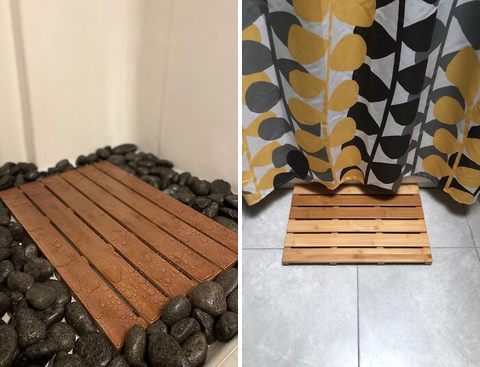 A Bamboo Bath Mat Will Have You Feeling Like You Stepped Out Of A Swedish Sauna