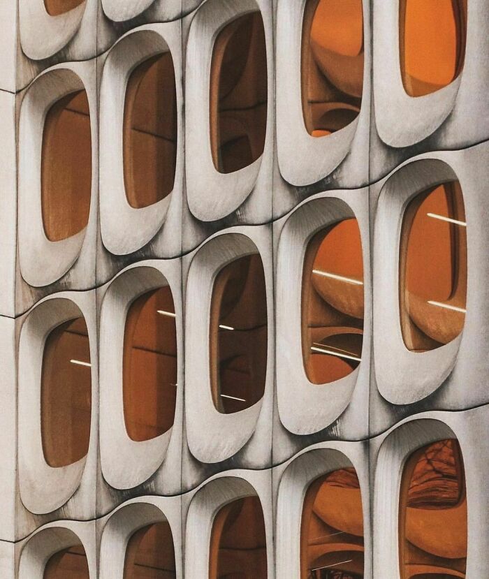 The Interior And Exterior Of The Cbr Building In Brussels, Belgium By Architects Constantin Brodzki And Marcel Lambrichs