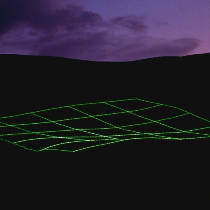 "Luminous Earth Grid" ©stuart Williams, Was A Temporary Public Art Installation In 1993 That Was Prominently Visible From An Adjacent Freeway And Seen By Millions