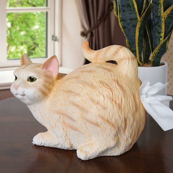 When Life Is Being A Pain In The Butt, This Cat Tissue Holder Will Lighten The Mood