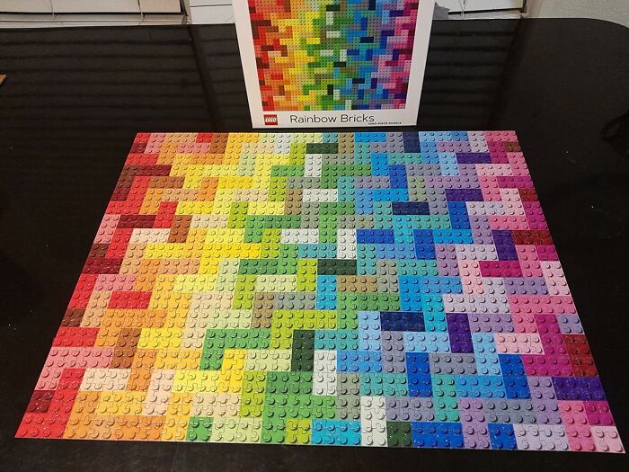 This LEGO Rainbow Bricks Puzzle Will Make A Pretty Cool Art Piece When You Are Done 