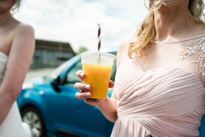 I Captured The Bride Visiting Costa Coffee On The Way To Her Wedding