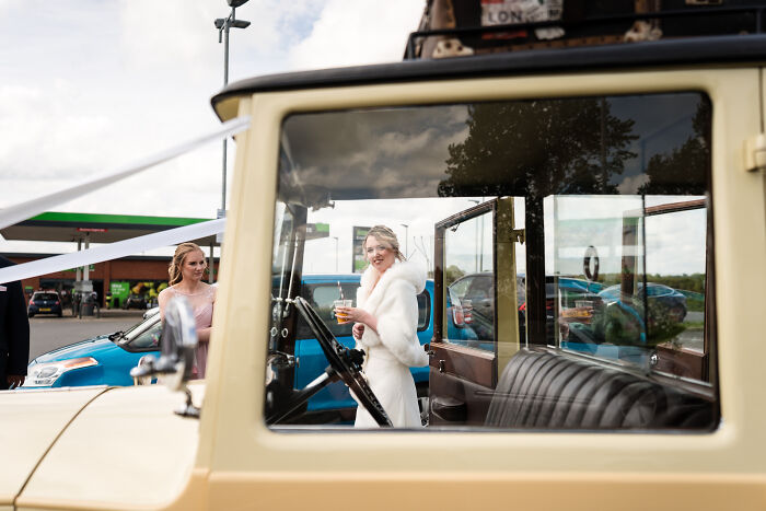 I Captured The Bride Visiting Costa Coffee On The Way To Her Wedding