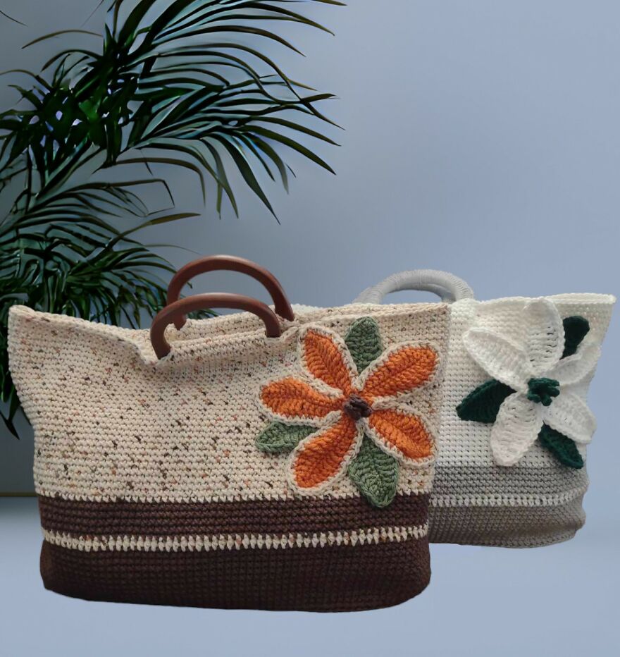 Crochet Blossom Tote