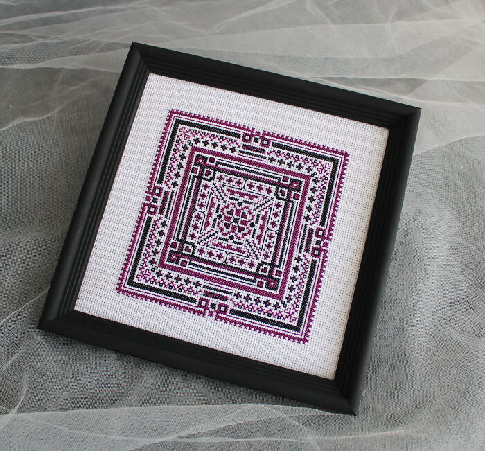 I Love How This Geometric Pattern Looks In A Black Frame