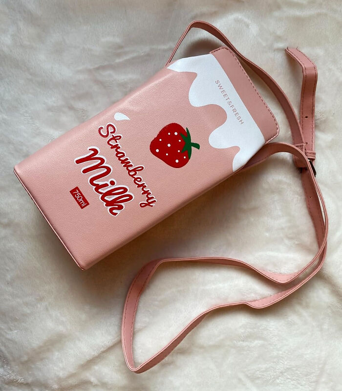 This Strawberry Milk Cross Body Purse Will Fast Become Your Favorite Fruity Fashion Accessory 