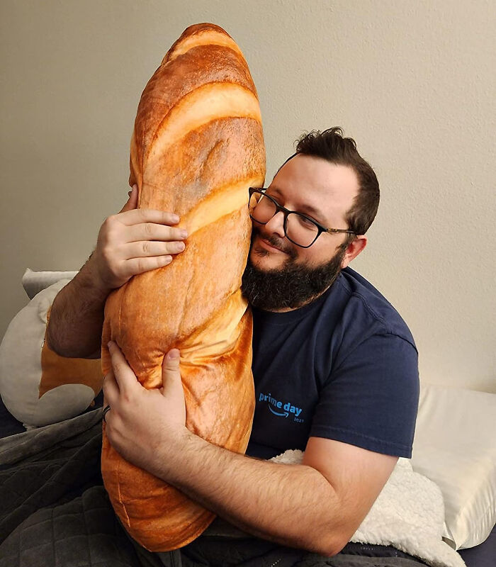 A Bread Shape Plush Pillow Brings You Some Carby Comfort With None Of The Crumbs