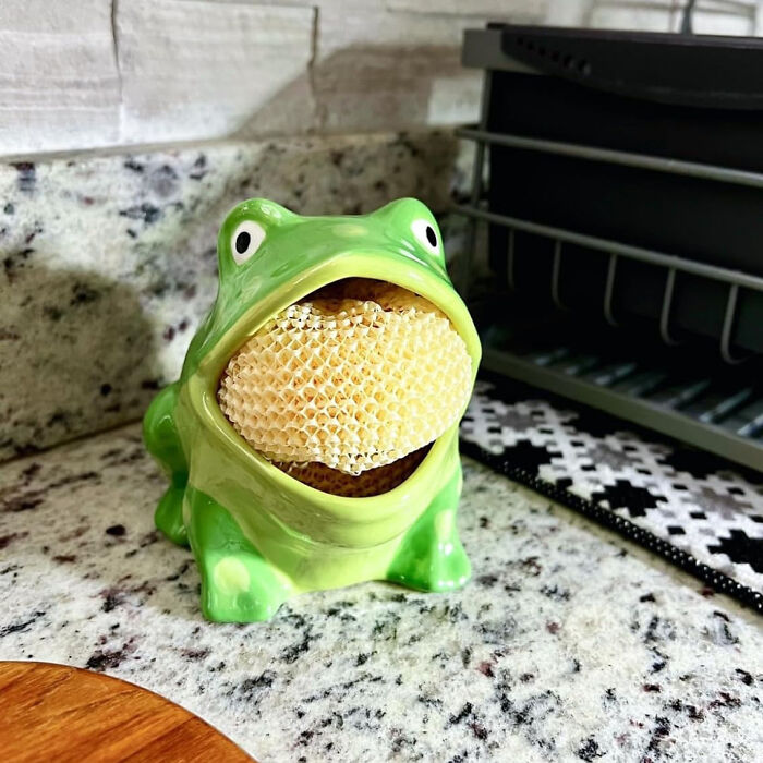  Ceramic Frog Sponge Holder: Transform Your Sink Into A Pond Of Cleanliness With This Adorable Amphibian Organizer