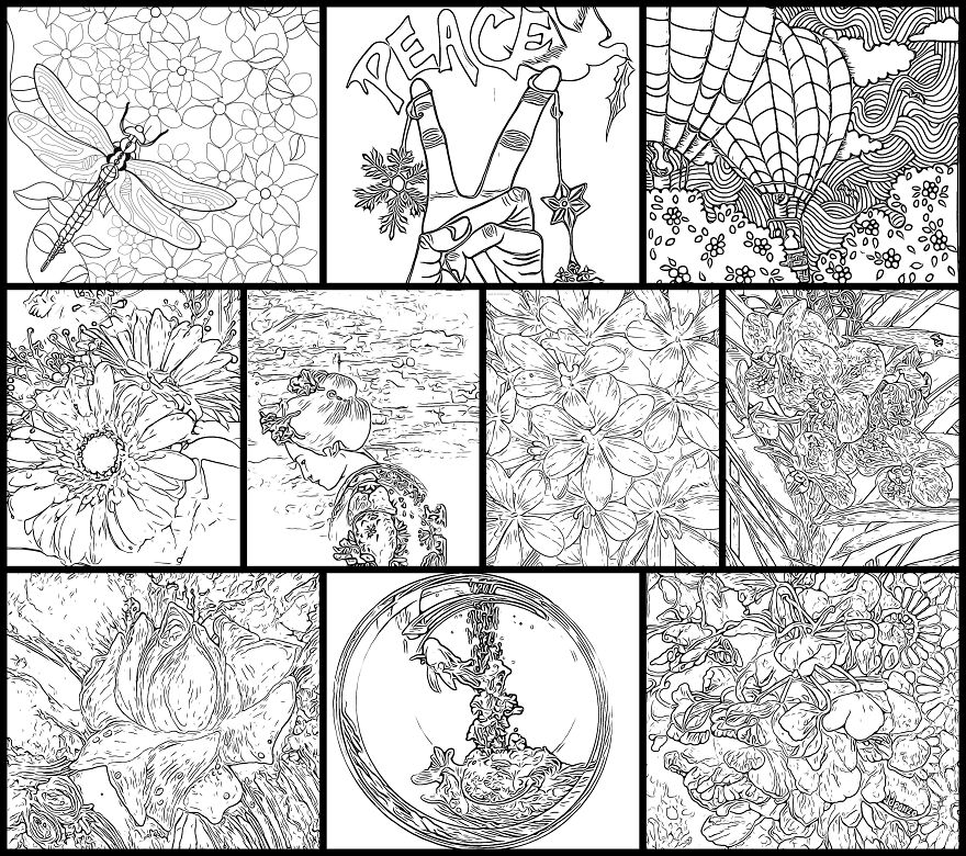 40 Artists Bloom In A Special Coloring Book