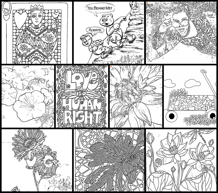 40 Artists Bloom In A Special Coloring Book