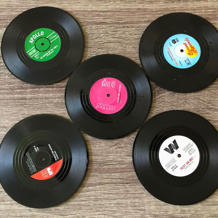 You Need To Give These Vinyl Record Disk Coasters A Spin