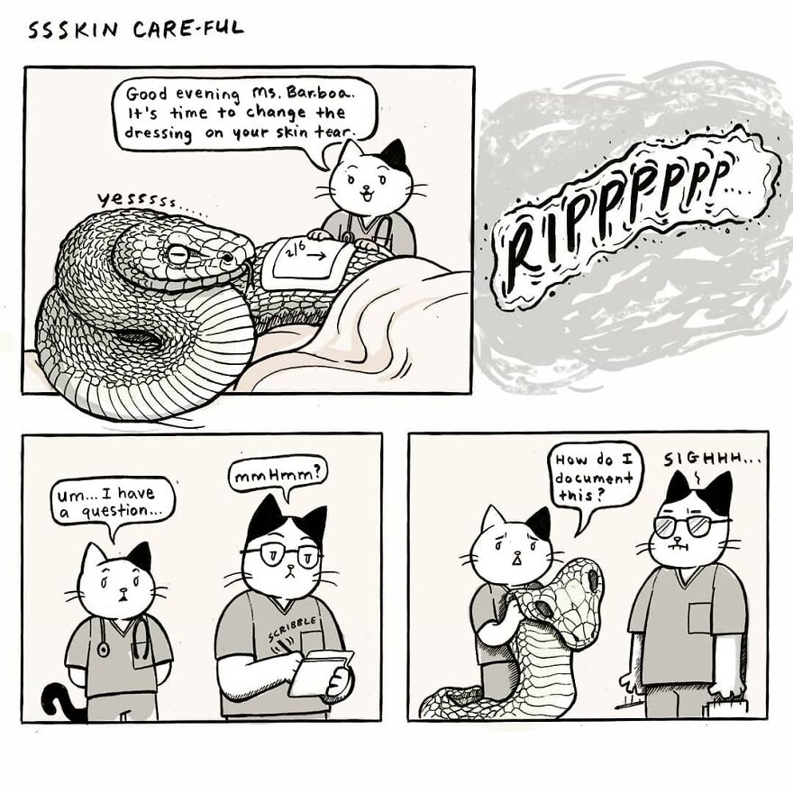 Paws-Itively Adorable: Meet Malaysian Artist Kitty Moon And Her Nurse Katz Web Comics!