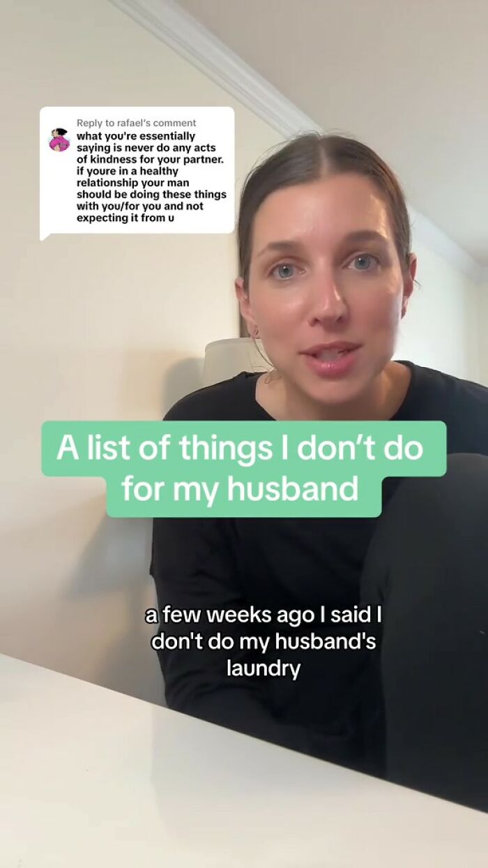 Woman Annoyed People Consider Doing Chores For Her Husband To Be Acts Of Kindness, Refuses To Do Them