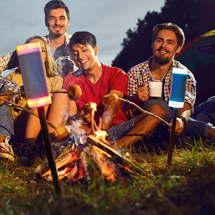 A Weatherproof Light Up Bluetooth Tiki Speaker Will Get The Ambience Just Right