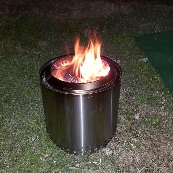 If You Like To Sit Around The Crackling Fire But Don't Want To Smoke Your Neighbor Out, Opt For This Smokeless Fire Pit