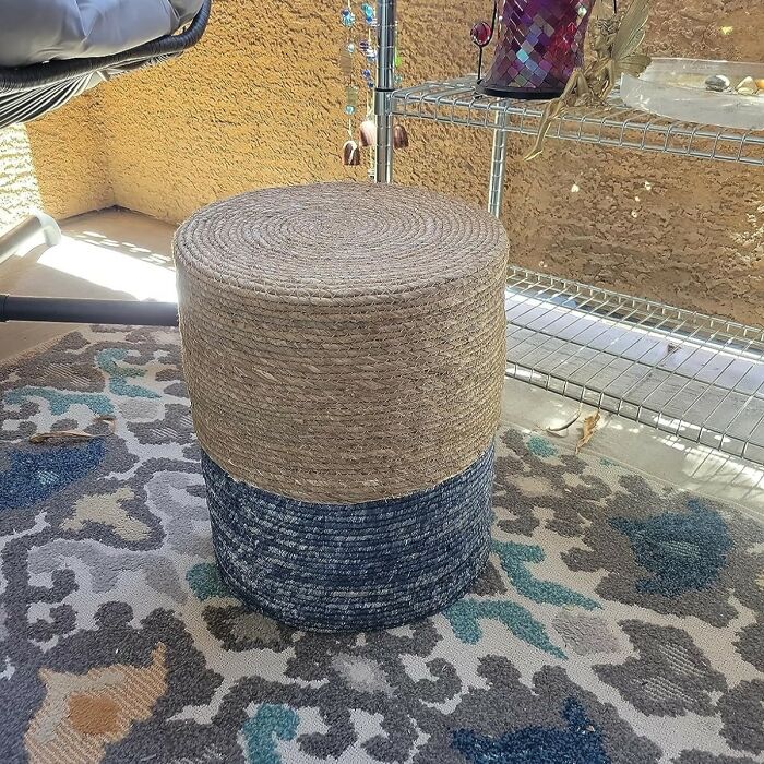 Add Some Woven Ottoman Poufs To Your Patio For Tons Of Rustic Charm