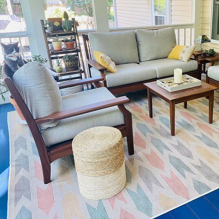 Add Some Woven Ottoman Poufs To Your Patio For Tons Of Rustic Charm