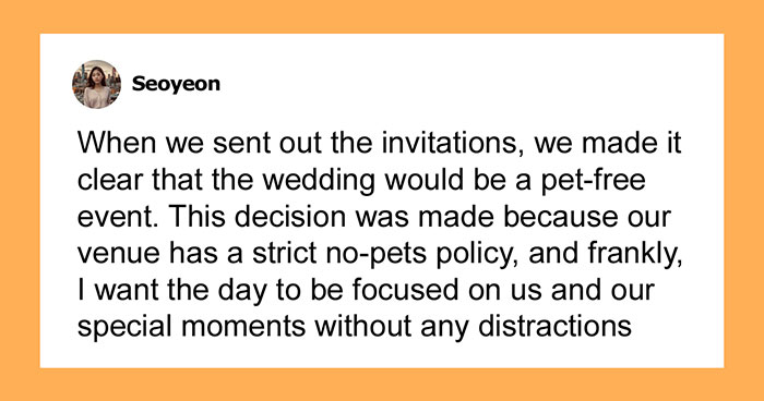 Hey Pandas, AITA For Enforcing A No-Dogs Policy At My Wedding Despite My Sister’s Pleas?