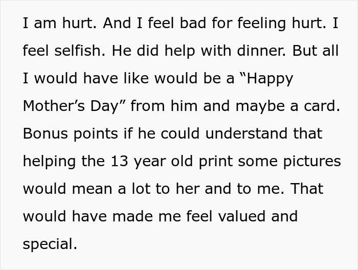 Clueless Husband Makes Wife Cry On Mother’s Day: “You Aren’t My Mother”