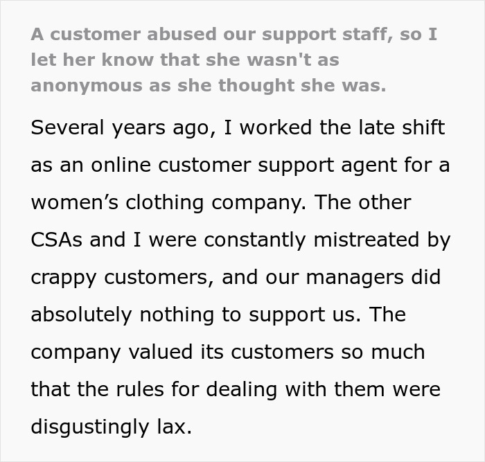 “She Wasn’t As Anonymous As She Thought”: Ex-employee Puts A Stop To Nasty Customer’s Harassment