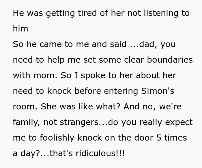 “[Am I The Jerk] For Telling My Wife ‘I Warned You’ When Our Son Got A Lock For His Room?”