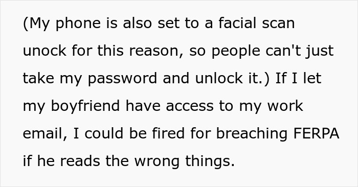 Woman Refuses To Risk Her Job So BF Can Check Her Phone At All Times As A ‘Trust Gesture’