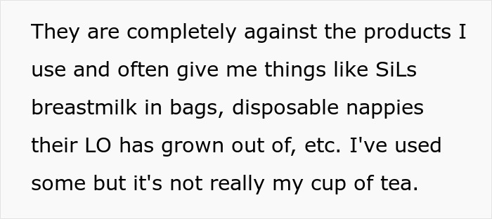 “AITA For Kicking SIL Out After She Threw Away Most Of My Single-Use Baby Products & Formula?”