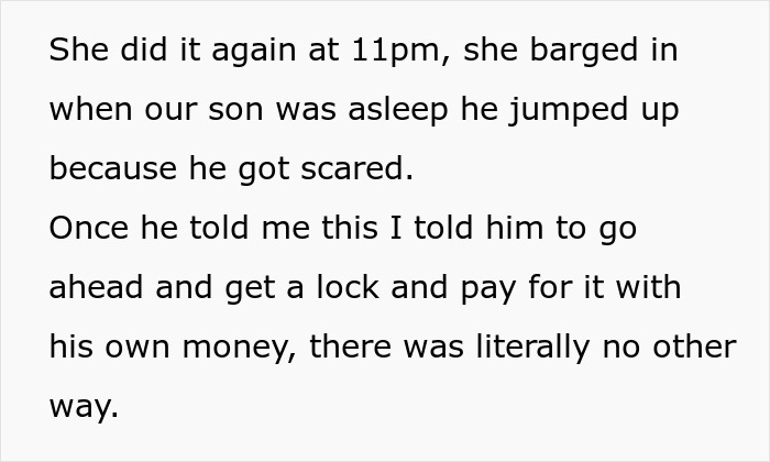 “[Am I The Jerk] For Telling My Wife ‘I Warned You’ When Our Son Got A Lock For His Room?”