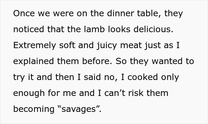 “They’re Not Savages”: In-Laws Refuse To Eat Woman’s Cooking, Regret It