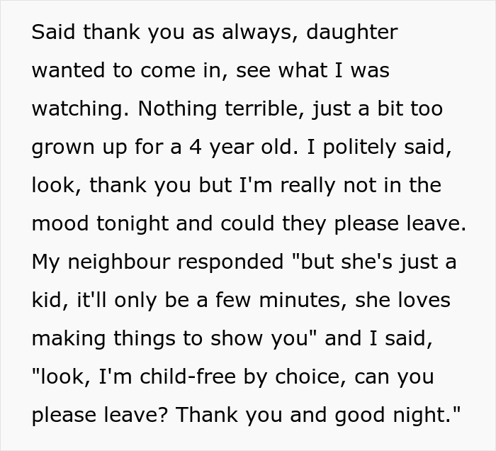 “I’m Child-Free By Choice, Can You Please Leave?”: Woman Has Enough Of Neighbors’ Visits