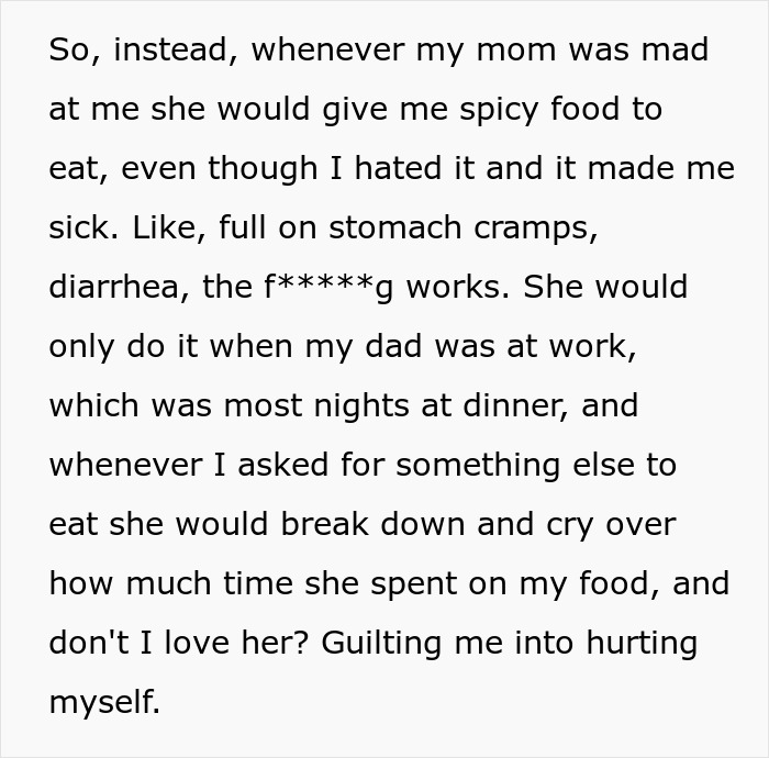 “No One But My Mother And I Know That Almost Every Meal I Make For Her Is Revenge”