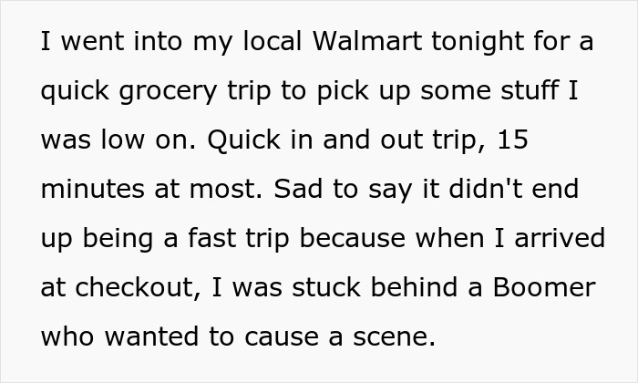 Boomer Thinks He Can Disrespect Cashier, Passerby Decides To Meet Him At His Job For A Lesson