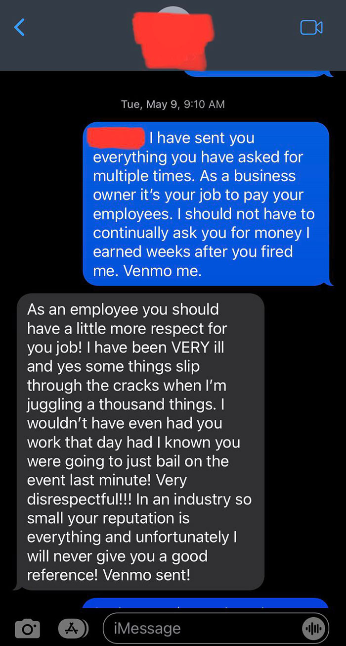 My Boss Wouldn’t Pay Two Months After She Fired Me