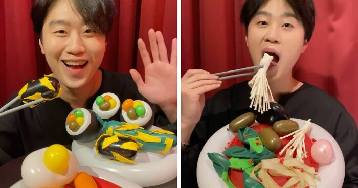 Korean Artist Jiwon Lee Crafts Stunning Balloon Food That Looks Good Enough to Eat (43 Pics)