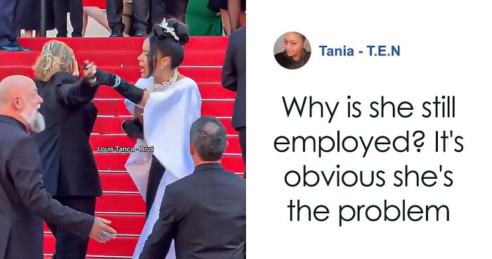 Cannes Security Guard In Another Spat After Stopping Massiel Taveras From Unfurling Jesus Dress