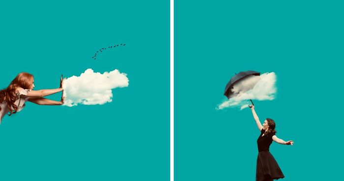 This German Artist Turns Cloud Watching Into An Art Form With His Creative Photo Manipulations (41 Pics)