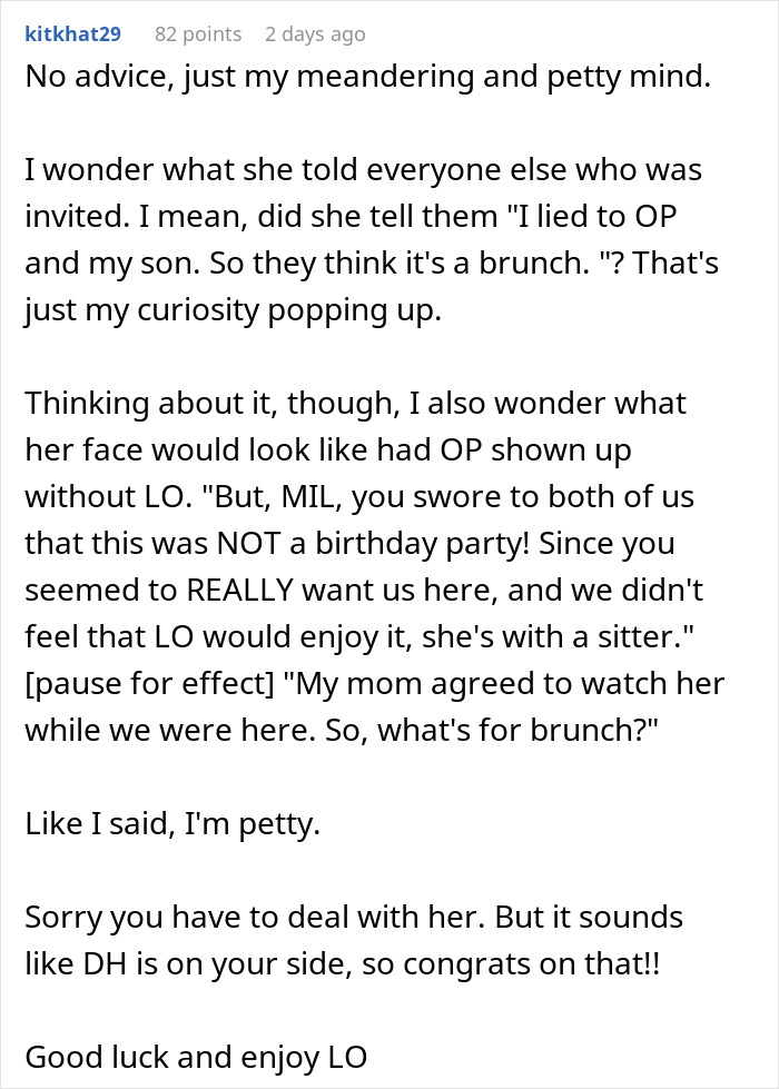 Woman's Suspicions Turn Out To Be True When MIL's Brunch Turns Into A B-Day Party For Her 1 Y.O.