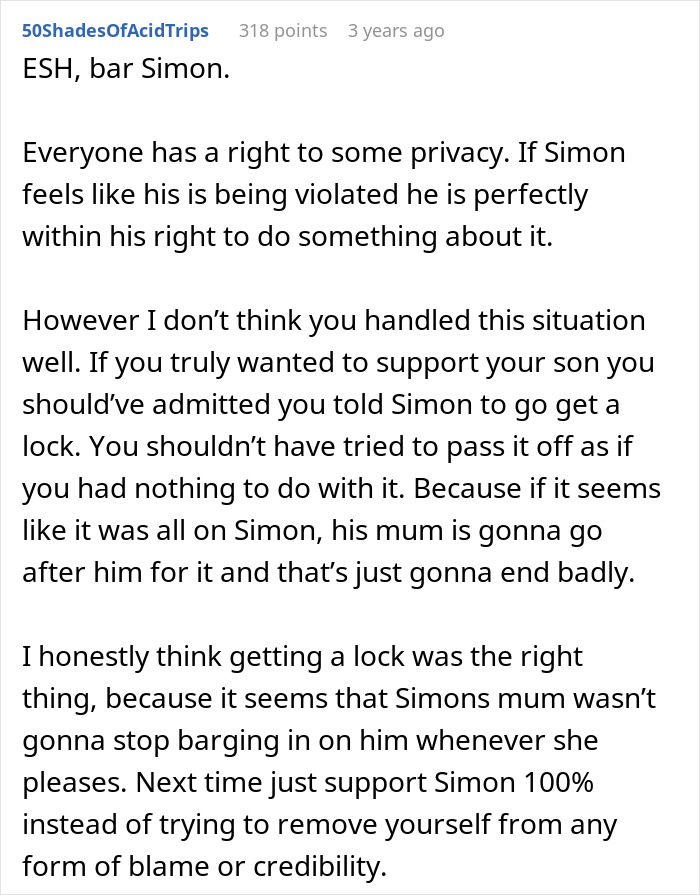 “[Am I The Jerk] For Telling My Wife ‘I Warned You’ When Our Son Got A Lock For His Room?”