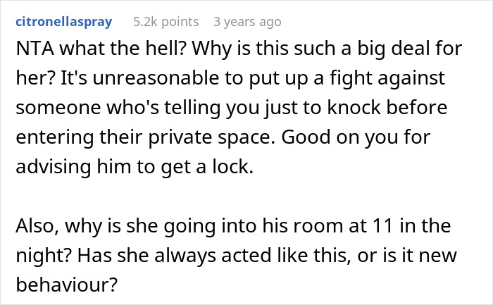 “[Am I The Jerk] For Telling My Wife ‘I Warned You’ When Our Son Got A Lock For His Room?”