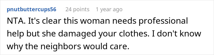 Man Asks If He’s Wrong For Involving Police After Neighbor’s Outrage Over Washing Underwear