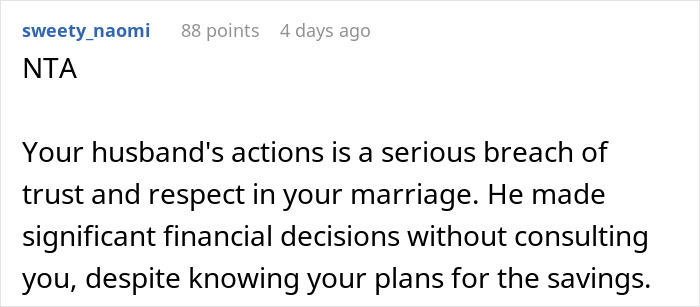 Sole Breadwinner Decides To Separate Finances After Husband Keeps Giving Their Money Away