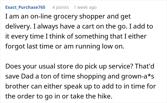 Guy Has No Patience For Brother Messing With Shopping List, Puts Down Exactly What He Says