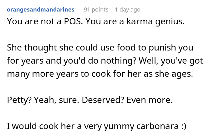 “No One But My Mother And I Know That Almost Every Meal I Make For Her Is Revenge”