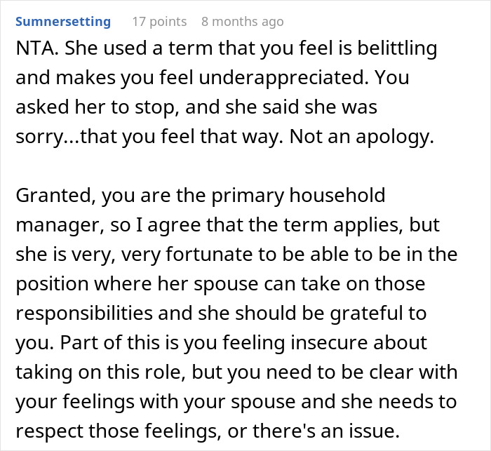 “House Husband” Feels Emasculated, Demands Wife Apologize Or He Won’t Do Any Housework