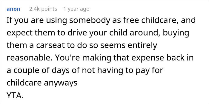 New Mom Complains About MIL Not Buying A Car Seat On Her Own Dime, Gets A Reality Check Online